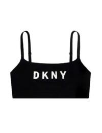 DKNY Logo Seamless Wire Free Scoop Bralette Black