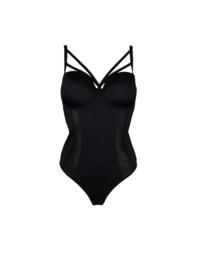 Pour Moi Strapped Removable Straps Underwired Body Black
