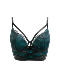 Pour Moi After Hours Padded Longline Bra Black/Forest