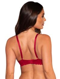 Pour Moi For Your Eyes Only Underwired Crotchless Body Red