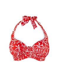 Pour Moi Fiesta Halter Underwired Bikini Top Red/White