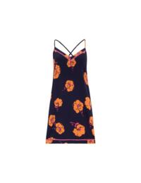 Pour Moi Luxe Woven Twill Secret Support Chemise  Navy/Orange Floral