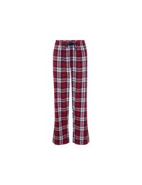  Pour Moi Cosy Check Trouser and Jersey Tshirt Pyjama Set Navy/Red