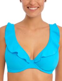 Freya Jewel Cove Underwired High Apex Bikini Top Plain Turquoise
