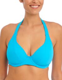 Freya Jewel Cove Underwired Halterneck Bikini Top Plain Turquoise