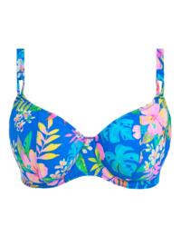 Freya Hot Tropics Plunge Bikini Top Blue