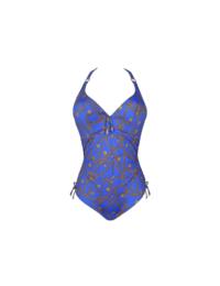 OLBIA Deep Plunge Underwire Swimsuit in Electric Blue