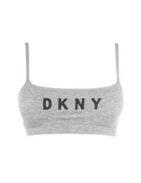 DKNY Logo Seamless Wire Free Scoop Bralette Grey