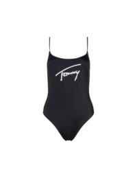 Tommy Hilfiger High Leg Swimsuit Black
