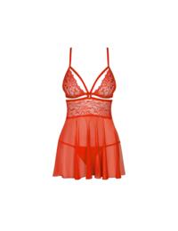 Obsessive Babydoll & Thong Set Red