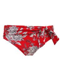 Pour Moi Freedom Tie Fold over Brief Red/White