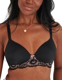 Pour Moi Opulence T-Shirt Non-Wired Bra Black/Pink
