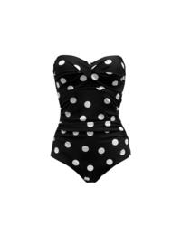 Pour Moi Santa Monica Strapless Control Swimsuit Black/White