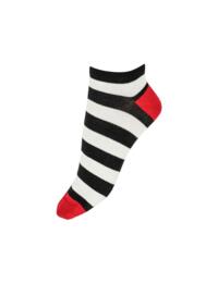 Pretty Polly Bamboo Socks 2-Pack Stripe Liners Black Mix
