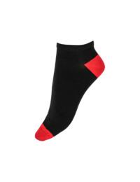 Pretty Polly Bamboo Socks 2-Pack Stripe Liners Black Mix