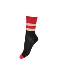 Pretty Polly Bamboo Socks 2-Pack Top Stripe Socks Black Mix