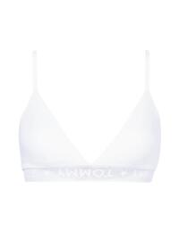 Tommy Hilfiger Logo Lace Spacer Cup Triangle Bra White