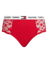 Tommy Hilfiger Tommy 85 Star Lace High Waist Bikini Style Brief Primary Red