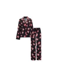 Pour Moi Luxe Woven Pyjama Set Black/Red