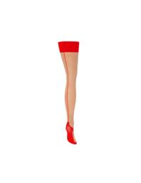 Bluebella Back Seam Stockings Sheer/Red