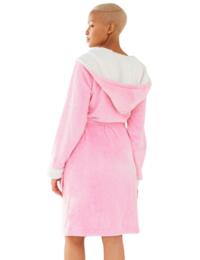 Chelsea Peers Fluffy Hooded Robe Pink