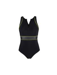 Pour Moi Energy Recycled Material High Neck Swimsuit Black 