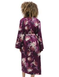 Cyberjammies Eve Long Dressing Gown Magenta Floral Top