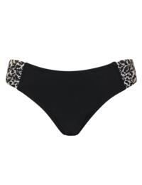 Pour Moi Wild High Leg Bikini Brief Black/Leopard 