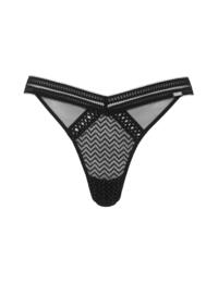 Gossard Contradiction Thong Black/Silver