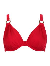 Pour Moi Samoa Non-Padded Underwired Bikini Top Red