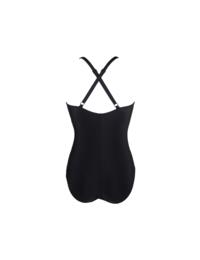 Pour Moi Energy Chlorine Resistant V Neck Linear Swimsuit Black/Lime