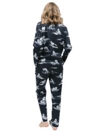 Cyberjammies Atlas Pyjama Top Charcoal Arctic Fox Print 