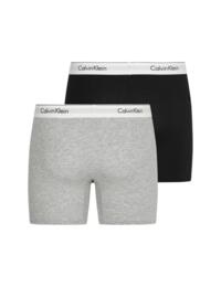 Calvin Klein Mens Modern Cotton Boxer Brief 2 Pack Heather Grey/Black