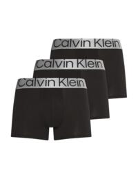 Calvin Klein Mens Steel Cotton Trunks 3 Black 