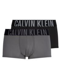 Calvin Klein Mens Intense Power Trunks 2 Pack Black/Grey Sky 
