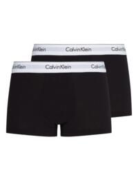 Calvin Klein Mens Modern Cotton Trunk Briefs 2 Pack Black 