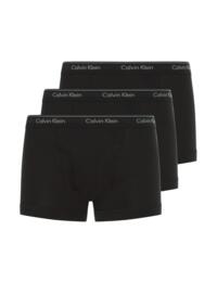 Calvin Klein Mens Cotton Classics Trunks 3 Pack Black 
