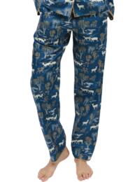Cyberjammies Fawn Pyjama Pants Blue Woodland Print