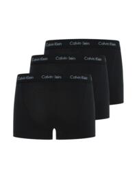 Calvin Klein Mens Cotton Stretch Three Pack Trunks Black W. Black WB