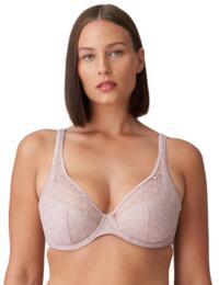 The Epirus Half Padded Plunge Bra by PRIMA DONNA TWIST is a trendy triangle  cut with vintage lace and extra-deep-cut cups. This deep-plun