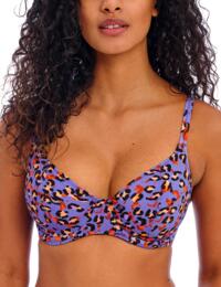 Freya Santiago Nights Plunge Bikini Top Leopard