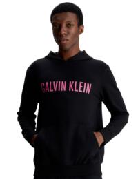 Calvin Klein Mens Intense Power Hoodie Black/Fuchisa Rose