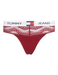 Tommy Hilfiger Heritage Lace Thong Rouge
