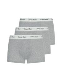 Calvin Klein Mens Cotton Stretch Three Pack Trunks Grey Heather