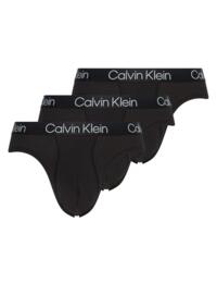 Calvin Klein Mens Essential Hip Briefs 3 Pack Black 