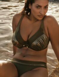 Prima Donna Aracruz Half Padded Plunge Bikini Top Kaki 