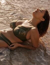 Prima Donna Aracruz Half Padded Plunge Bikini Top Kaki 