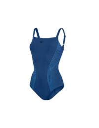 Speedo Cystallux Printed Swimsuit Blue/Blue
