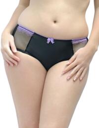 SG3103 Curvy Kate Bardot Suspender Short - SG3103 Black/Violet