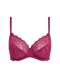 Wacoal Lace Perfection Plunge Bra Red Plum